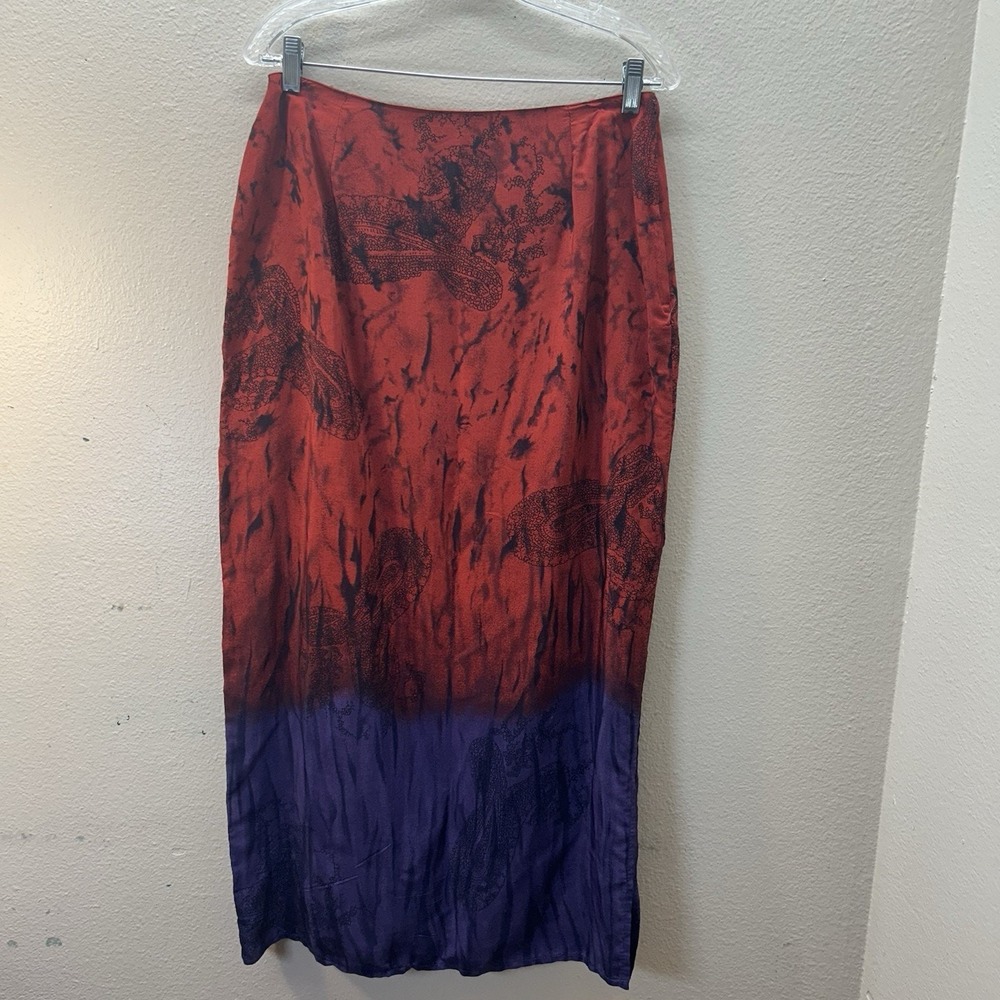 L'Amadei‎ SKIRT 29" Waist Y2K 90s Maxi Whimsigoth Witchy Dark Romantic Paisley